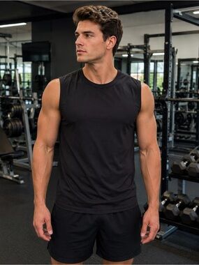 Coofandy Performance Black Sleeveless Tank Top Sz XL